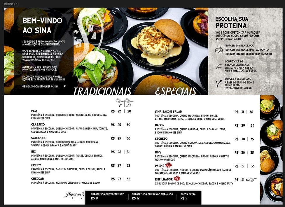 Restaurante: Sina - Burgers, Wraps e Saladas - Água Verde