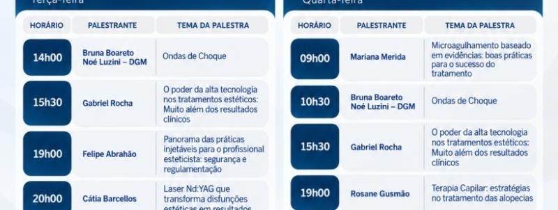 Evento: SIMPÓSIO PRESENCIAL ESTÉTICA E COSMÉTICA - CAMPUS LIBERDADE 16.09