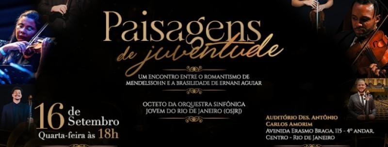Evento: Justiça em Concerto apresenta: Octeto da Orquestra Sinfônica Jovem do Rio de Janeiro no CCPJ