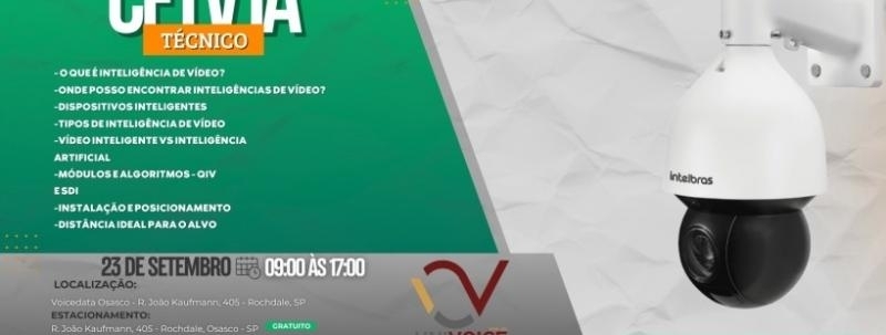 Evento: Curso TÉCNICO CFTV IA (Intelbras)