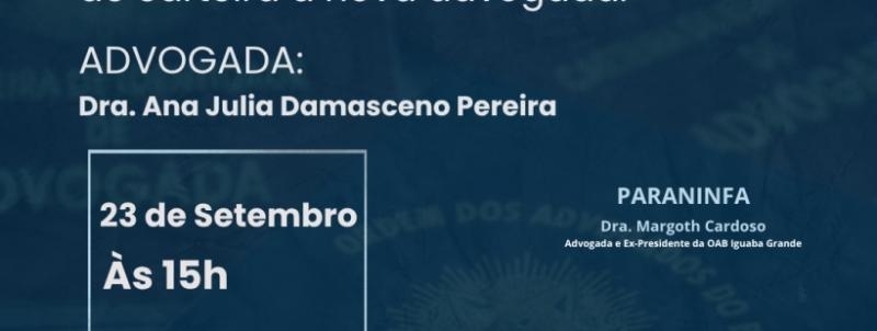 Evento: Solenidade de entrega de carteira