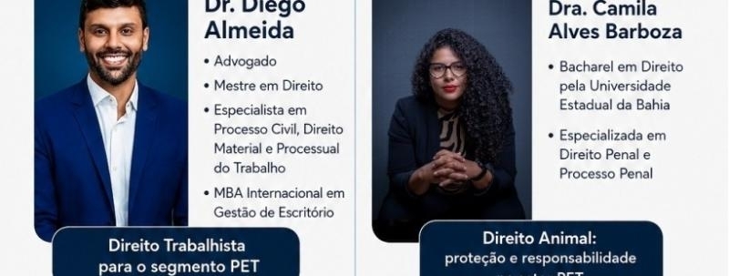 Evento Pet: Direito trabalhista e Animal para negocios PETs e Clinicas