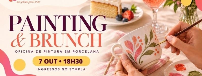 Painting & Brunch - Oficina de pintura em porcelana
