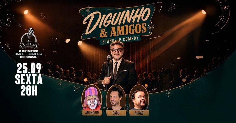 DIGUINHO E AMIGOS (PALHAÇO AMENDOIM , CADU SCHEFFER E CLAUDINHO CASTRO) - STAND UP COMEDY