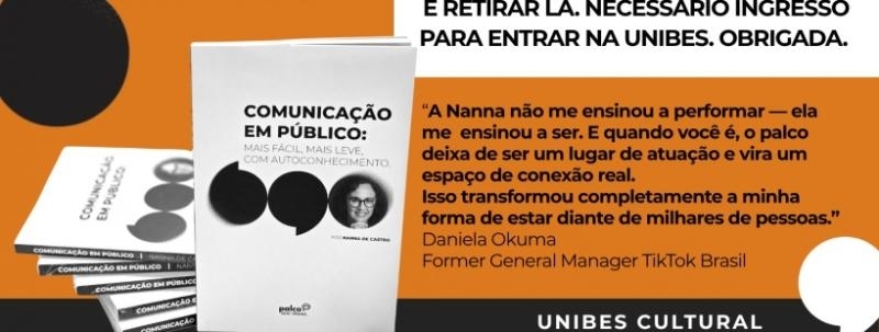 Lançamento do Livro Comunicação em Público. Novas Inscrições no site da Unibes.