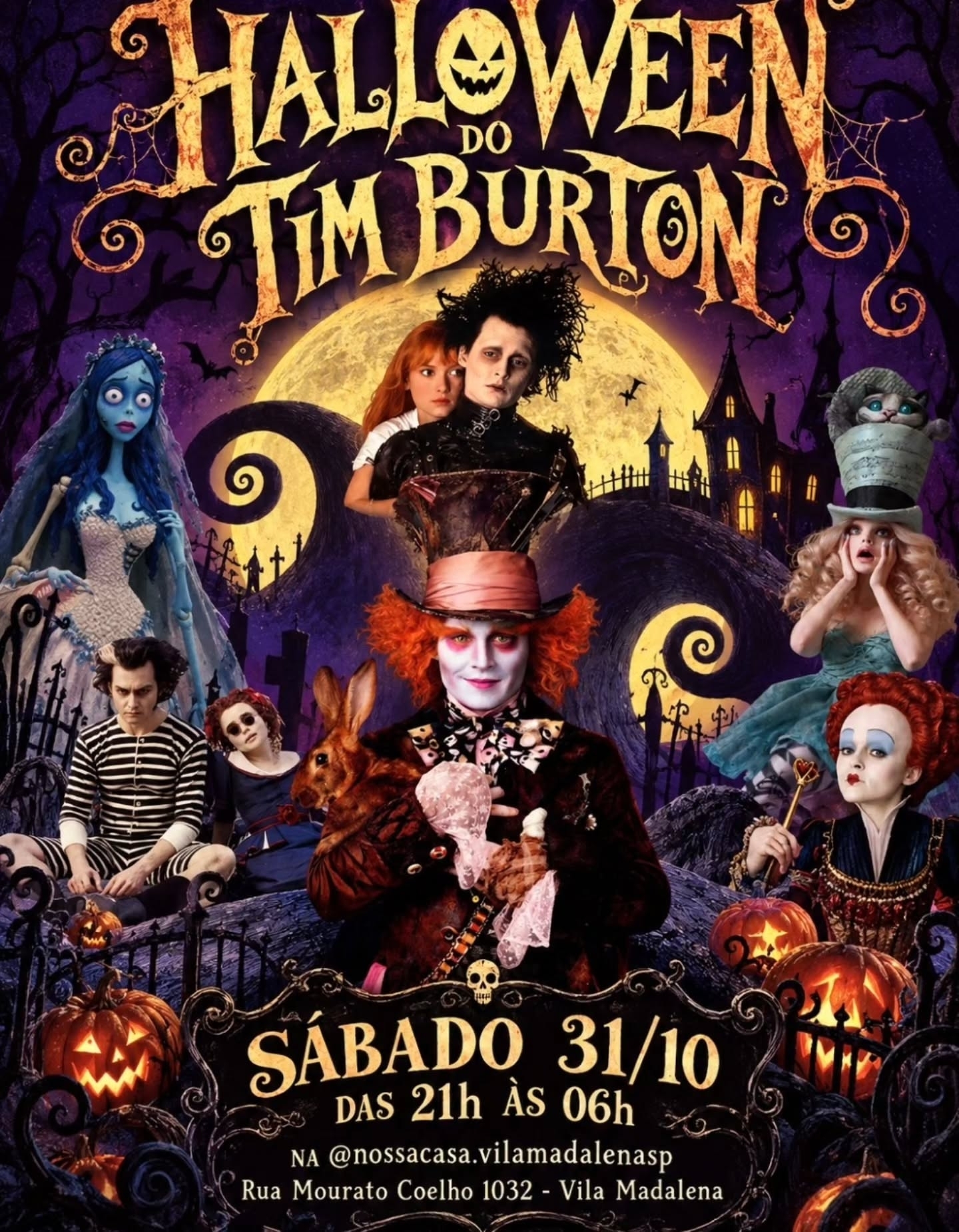 Festa Halloween do Tim Burton – NossaCasa