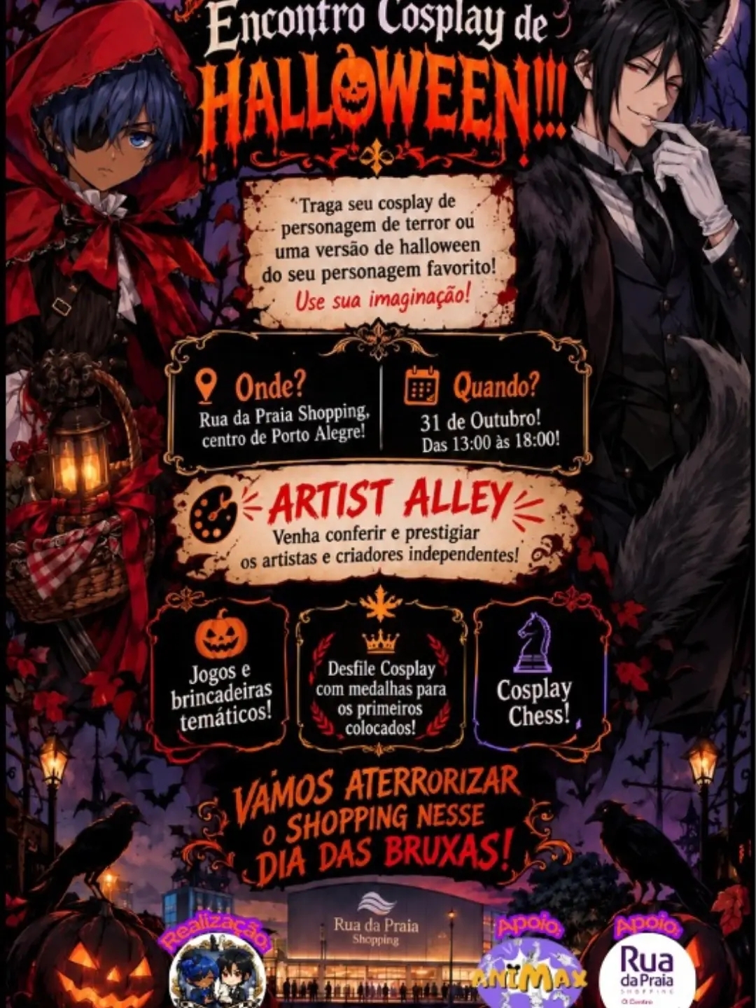 Encontro Cosplay de Halloween – Rua da Praia Shopping