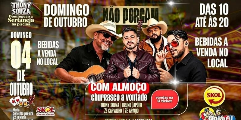 Domingueira Sertaneja na piscina