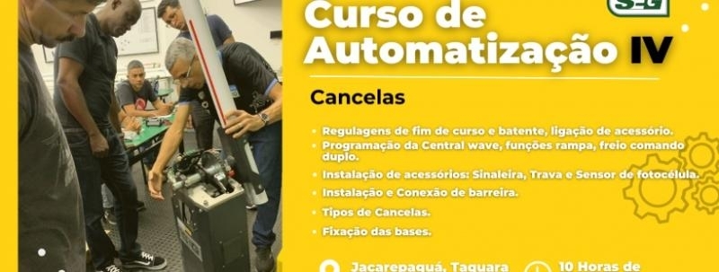 Evento: CURSO DE CANCELAS - AUTOMATIZAÇÃO IV (SETEMBRO) 2026