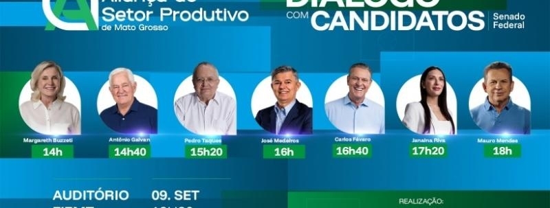 Evento: Diálogos candidatos ao Senado Federal | Aliança do Setor Produtivo de MT
