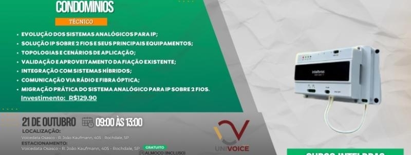 Evento: Curso Interfonia IP sobre 2 fios