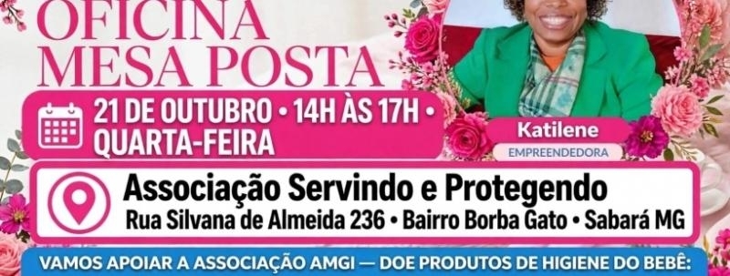 Oficina MESA POSTA - CONEXÃO SABARÁ