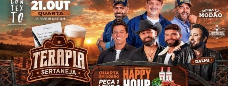 Evento: Terapia Sertaneja + Cardápio em Dobro na Varanda do Contexto | 21.10