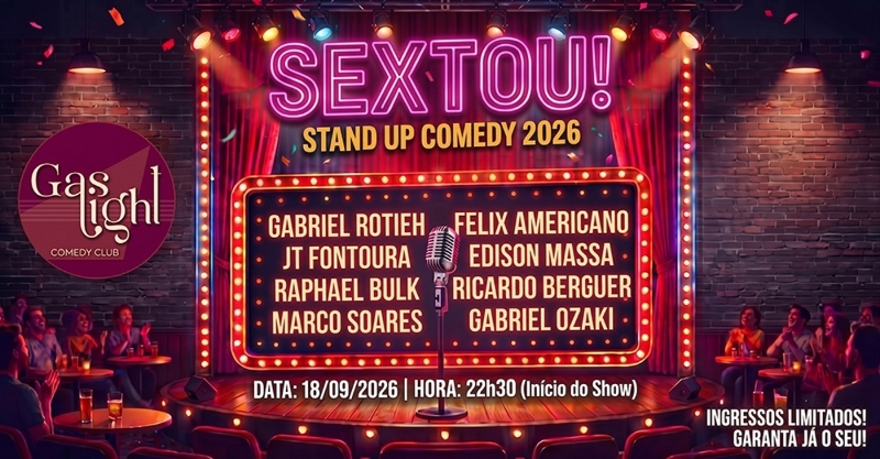 Evento: SEXTOU - STAND UP COMEDY 2026