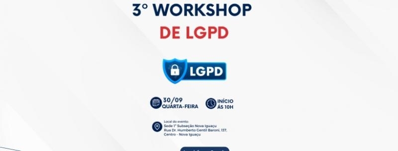 Evento: 3º workshop  de LGPD - 30/09 - 10H
