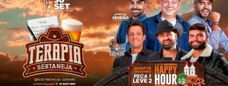 Terapia Sertaneja + Cardápio em Dobro na Varanda do Contexto | 30.09