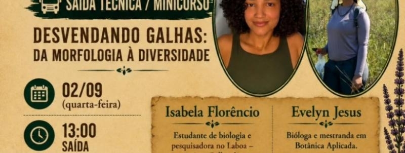 Saída de campo - Desvendando galhas: Da Morfologia à Diversidade - LABOA e Evelyn Jesus