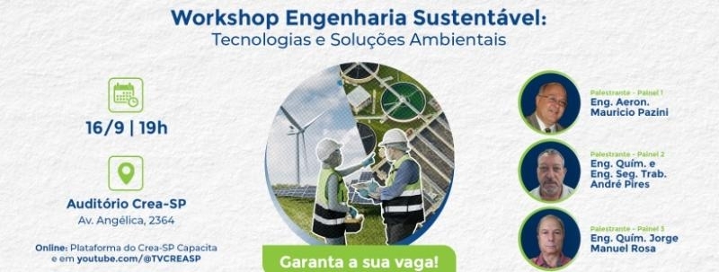 Evento: Workshop Engenharia Sustentável: Tecnologias e Soluções Ambientais