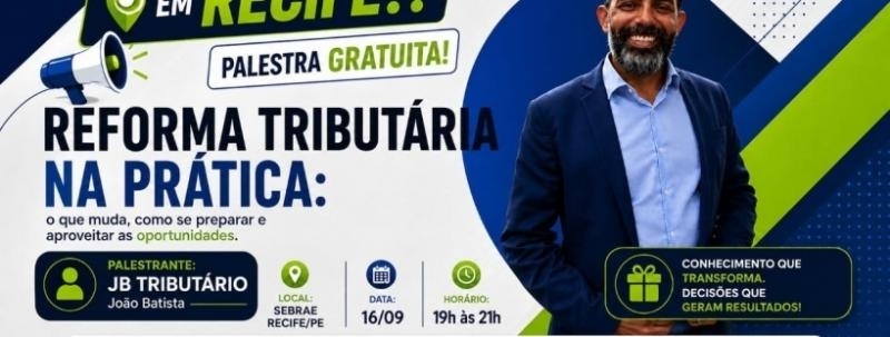 RECIFE - PALESTRA GRATUITA EM RECIFE - SEBRAE Ilha do Retiro !