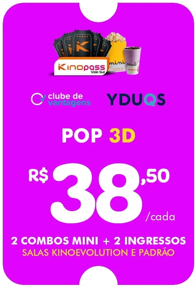 Película: Vale Sul - Clube de Vantagem – POP 3D - 31/12/2026