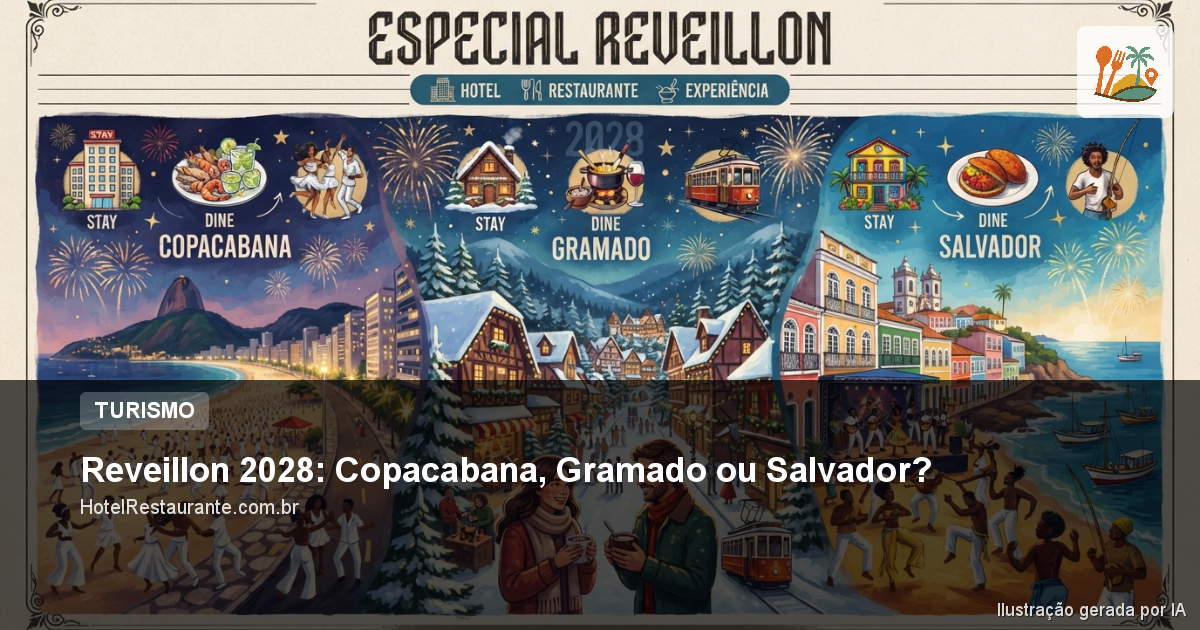 Reveillon 2028: Copacabana, Gramado ou Salvador?