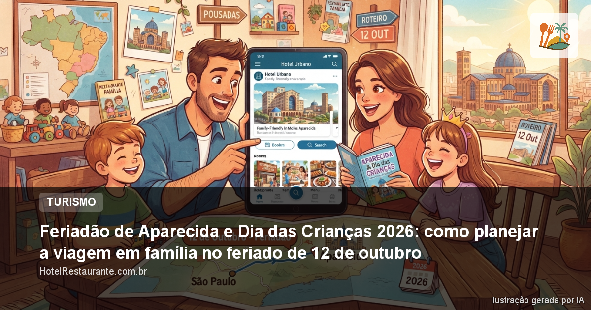 Feriadão de Aparecida e Dia das Crianças 2026: como planejar a viagem em família no feriado de 12 de outubro