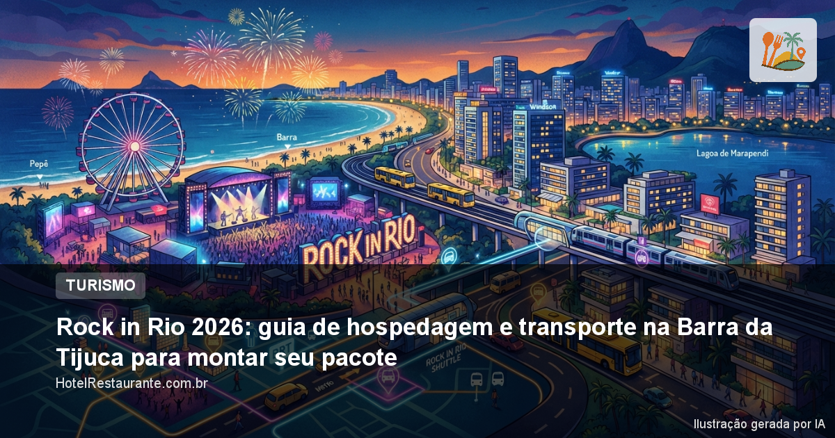 Rock in Rio 2026: guia de hospedagem e transporte na Barra da Tijuca para montar seu pacote